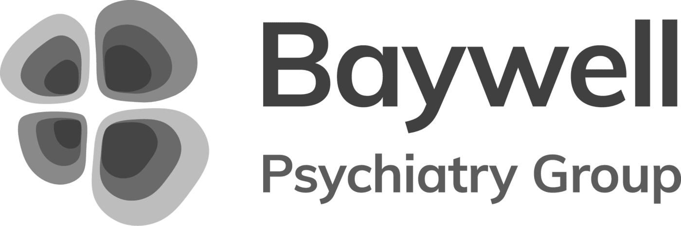 Baywell psychiatry group horizontal lockup grayscale rgb